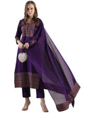 Gosriki Women'S Rayon Blend Straight Printed Kurta With Pant & Dupatta (Alamelu Begani-Vks01-Gs_Xxl_Begani_Xx-Large),Begani,2,B0DJWGS5W7