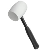 Powerbuilt 16Ounce Rubber Mallet Hammer, NonSlip Steel Handle Hand Tool, White 648336