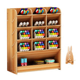 Wooden Desk Organizer, Multi-Functional DIY Pen Holder Storage Box Desktop Stationary Storage Rack for Home, Office and School (
