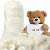 Wesnoy 13.6kg/30lb Cotton Stuffing for Stuffed Animals Soft Pillow, Natural Cotton Fiber Filling Batting, for Toys, Cloud Decora