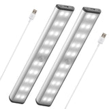 Stick-On Anywhere Portable Closet Lights Wireless 20 Led Under Cabinet Lighting Motion Sensor Activated Build in Rechargeable Ba