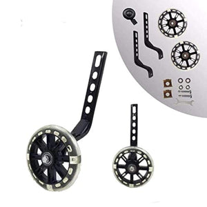 HUWAY training wheels flash mute wheel bicycle stabiliser mounted Kit compatible for bikes of 12 14 16 18 20 Inch