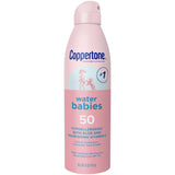 Coppertone WaterBabies Sunscreen Quick Cover Lotion Spray Broad Spectrum SPF 50 (6 Ounce) (Packaging may vary)