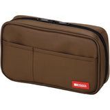 LIHIT LAB Bag in Bag Pen Case 7.9 x 2 x 4.7 inches Brown