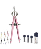 Mr. Pen Professional Compass for Geometry, Pink, Extra Leads, Metal Compass, Compass, Compass Drawing Tool, Drawing Compass, Dr