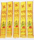 Chircrafts Yellow Radhe Radhe Patka Stole Scarve (Yellow Color Combo4)