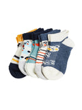 Max Boys Printed Ankle Length Socks Pack Of 5 (Multicolour_46 Y)