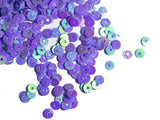 The Design Cart 4MM Purple Lustre Circular Plastic Sequins Sitara for Embroidery, Embellishing Handbags, Apparels, Art Craft DIY