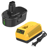 AYTXTG 8.0Ah 18V Lithium-ion Replacement Batteries for Dewalt 18V Battery XRP DC9096 DC9098 DC9099 + DC9310 Fast Charger for Dew