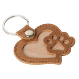 Merishopp Dog Cat Paw Shaped Keychain Pu Wallet Charm Travel Portable Pet Hair Keyring Dark Brown| Trendy | Comfortable | Fashio