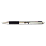 G301 Gel Retractable Stainless Pen Stainless Steel Barrel, Black Ink, Med, 0.7 mm(sold in packs of 3)