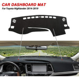 Cartist Custom Fit for Dash Cover Mat Toyota Highlander 2014-2019 Accessories Suede Dashboard Cover Nonslip Dashboard Mat Protec