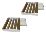 2-Pack 5000 Count 5-Row Trading Card Storage Box Woodhaven Trading Firm Brand