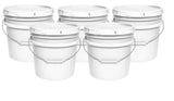 MKS Plastics 3.5-Gallon Bucket with Airtight Lid - Made in USA, Food Grade BPA Free Plastic, Heavy Duty Multi-Use, Metal Handle 