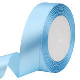 RIUNBB Sky blue Solid Satin Ribbon 1 Inch 25 Yards Solid Polyester Fabric Ribbon for Gift Wrapping Wedding Christmas Baby Shower