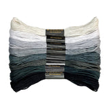 1 Pieces Cross Stitch Embroidery Floss,100% Eco-Cotton Cotton Premium Skeins, Ideal for Arts & Crafts(Grey Series 67975)