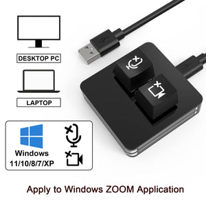 ANLINKSHINE USB Meeting Mute Button Compatible with Zoom Meeting/Mechanical Keyboard Mute Controller (Windows-System)