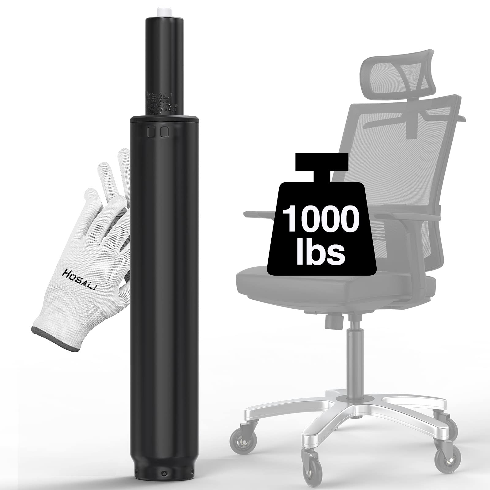 HOSALI Office Chair Cylinder Replacement,Heavy-Duty Gas Lift Cylinder Fits Most Chairs,Highest End Class 4 Hydraulic Pneumatic P