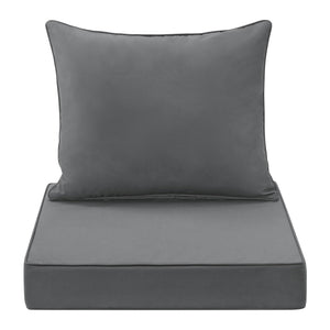 WEOAVRY Outdoor Seat Cushion Set 19x19 Inch Waterproof & Fade Resistant Cushions for Patio Furniture, Removable Cover Deep Seat 