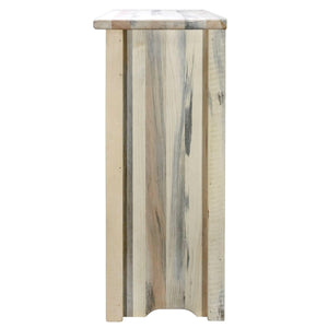 Montana Woodworks Homestead Collection Accent Cabinet With Laser Engraved Wolf Design, Right Hinged, Ready To Finish