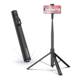 KraftGeek Automatic Tripod for iPhone, 66 Phone Tripod Selfie Stick for Cell Phone, Tripod Stand with Remote for Video Recording
