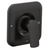Moen T2811BL Rizon PosiTemp Pressure Balancing Modern Shower Trim Kit, Valve Required, Matte Black
