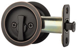 Dynasty Hardware Round Bed/Bath Privacy Pocket Door Latch Aged Oil Rubbed Bronze