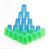 SEISSO Quick Stack Cups, 24PCS Stacking Cups Training Game for School Family Party, Kids Gifts Starter Set of Stacking Cup,Blue 