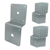 Galvanized Deck Joist Tie Plate, Z Bracket for 2x4 Cross Joist and 4x4 Post - Corner Brace Support, 14 Gauge (10 Pack)