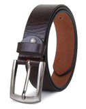 Sunshopping MenS Formal Stylish Genuine Leather Pin Buckle Adjustable Belt (Bob31) (42, Brown)