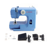 SINGER M1000 Mending Machine (Blue) with Accessories | 4 Built in Stitches deliver 32 Stitch Applications | Compact, Lightweight
