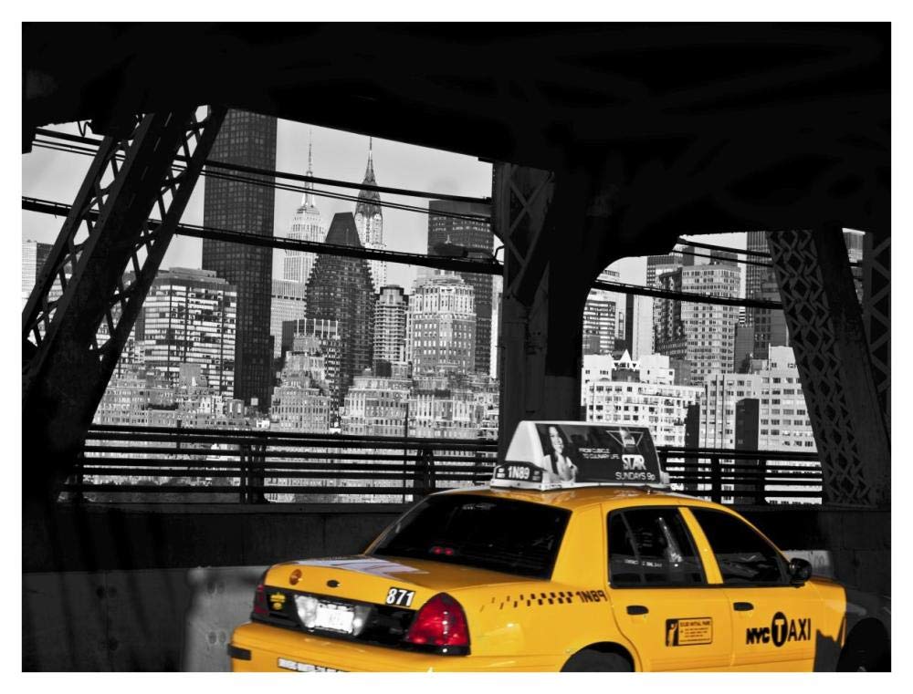 Taxi On The Queensboro Bridge, Nyc-Paper Art-42,,X32,,