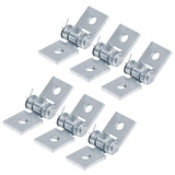 heneng 6 Pcs 2 Hole Adjustable Hinge for 1-5/8 Strut Channel, 7/32 Thick, Electro-Galvanized Steel