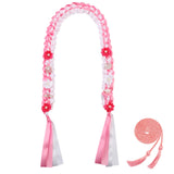 Serencatcher Graduation Leis 2026 Pink Graduation Ribbon Lei Honor Cord Congrats Grad Leis Handmade Graduation Braided Necklace 