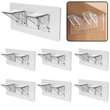 12-Pack Heavy-Duty Adhesive Shelf Brackets, Large Size Double Row Brackets, No-Drill Wall Mount Pegs,Shelf Support Pegs for Kitc