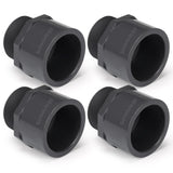 Fiwochic 4 Pcs 1-1/2 Inch PVC Pipe Fitting Male Adapter Schedule 80 Socket x Npt Compatible with 836 Series Heavy Duty Industria