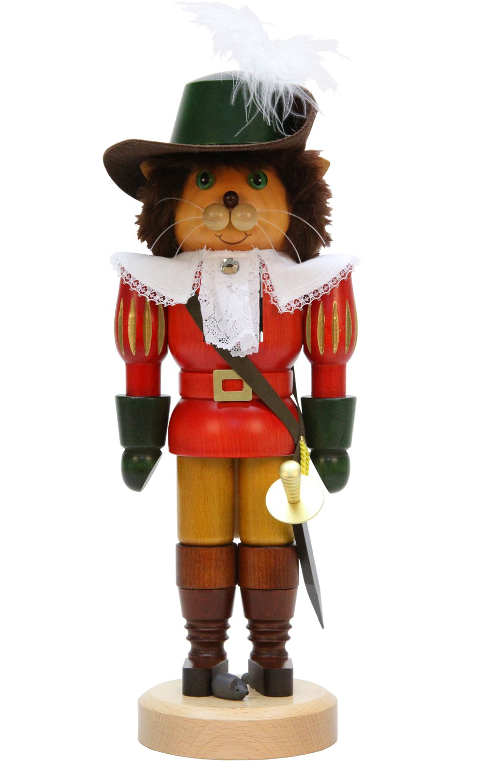 Alexander Taron Importer 32-549 Christian Ulbricht Nutcracker-Puss 'N Boots-15 H X 5.75' W X 5' D, Brown