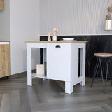 Atenea Kitchen Island -Kitchen -White / Macadamia