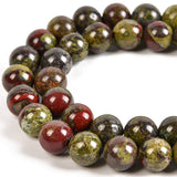 6mm Genuine Dragon Blood Jasper Bead Gemstone Round Semi Precious Loose Beads for Jewelry Making 15