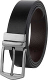Kaezri,Reversible Black/Brown Leather Belt For Men (34, Genuine Leather)