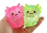 Set of 2 Axolotl Sugar Ball - Syrup Molasses Thick Glue/Gel Stretch Ball - Ultra Squishy and Moldable Slow Rise Relaxing Sensory