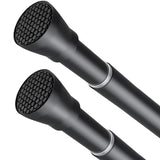 Shower Curtain Rod Black Tension Rod 45 to 77 Inch 2PCS Spring Curtain Rod Shower rod Non Slip shower curtain rod 1pcs for Windo