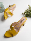 Shoetopia Womens/Girls Yellow Transparent Colourblocked Heels-Eu41,Yellow,8,B09NC18YGM