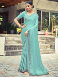 Satrani Womens Silk Saree (3431S287N_Mint Green)
