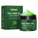 Tea Tree Oil Foot Cream 50g | Cracked Heel Repair & Dry Feet Moisturizer | Enriched with Vitamin E, Aloe Vera & Peppermint | Dee