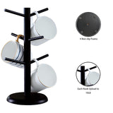 Dorhors Mug Tree,Mug Hanger Stand,Coffee Cup Holder with 6 Hooks,Wood Coffee Mug Holder for Counter,Coffee Bar Accessories and D