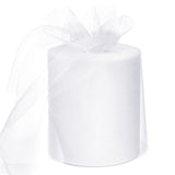 6 x 200 Yards White Tulle Fabric Rolls, White Spool Tulle Ribbon for DIY Tutu Skirt Tulle White Wedding Decoration Baby Shower B
