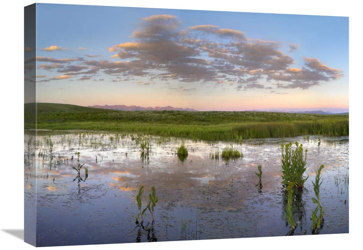Reflection Of Clouds In The Water, Arapaho National Wildlife Refuge, Colorado-Canvas Art-24X18