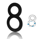 3 Inch Mailbox Numbers, Stainless Steel Matte Black Modern House Number, Self-Adhesive Door Numbers for Apartments Office (8)