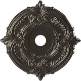 Ekena Millwork CMP22ATCCH Attica Thermoformed PVC Ceiling Medallion (Fits Canopies up to 7 3/4), 22OD x 3 1/2ID x 1P, Metallic C